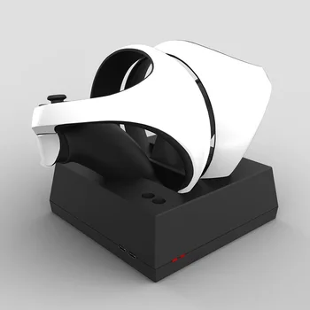 За PS VR2 база за зареждане VR дръжка зарядно преносимо VR2 игра аксесоари зареждане база 2-в-1 VR многофункционално зареждане