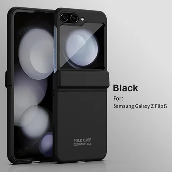 За Samsung Galaxy Z Flip 5 случай с панта луксозен здрав компютър удароустойчив твърд капак Fundas за Samsung Z Flip 4 Flip5 Flip4