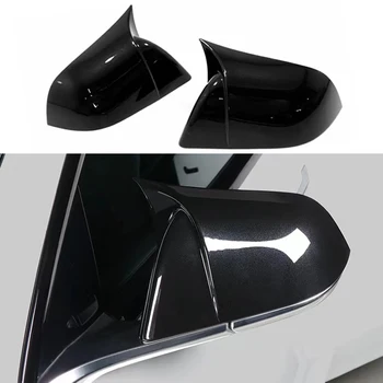 За Tesla Модел 3/Y кола огледало за обратно виждане Cover Shell въглеродни влакна рог огледало капак кола екстериор модификация декорация