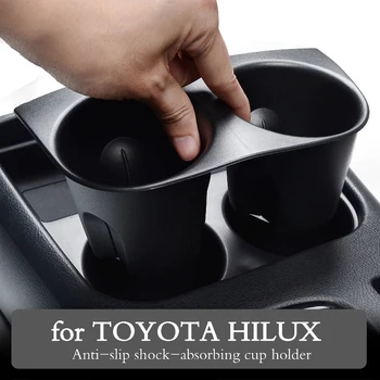 За Toyota Hilux SR5 2015 ~ 2021 Кола PVC подложка за вода Държач за чаша за съхранение Кутия за съхранение Противоплъзгаща подложка Фиксиран държач за напитки Авто аксесоари