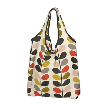 За многократна употреба Orla Kiely Multi Stem пазарска чанта жени голяма пазарска чанта преносими цветя флорални абстрактни хранителни чанти