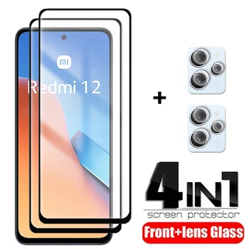 Закалено стъкло за Xiaomi Redmi 12 5G 12C 11 11A 10A 10C 11 10 Основен протектор на екрана на Redmi12 филм за обектива на камерата