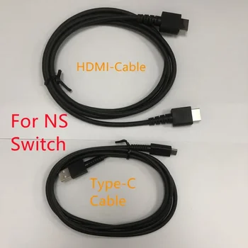 Замяна на Nintendo Switch NS конзола TYPE C зареждане Type-C USB кабел / HDMI-съвместима телевизионна стойка Видео свързващ кабел