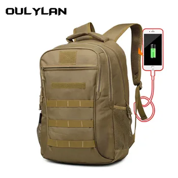 Зареждане на пътни чанти Cool Walker 50L голям капацитет раница армия военни тактически USB лек открит къмпинг спортна чанта