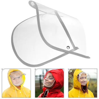 Защитна капачка сменяема шапка Brim Clear Hood дъждобран яке Протектор за лице Poncho прозрачен дъждоустойчив