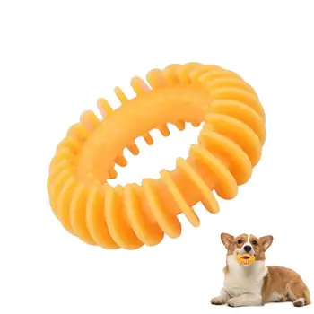 Играчки за никнене на зъби за кученца Каучук Интерактивна кучешка играчка за никнене на зъби Пръстени за зъби Скука и стимулиране на пъзел играчка Интерактивен домашен любимец