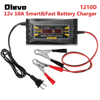 Интелигентно зарядно за акумулатор за кола 12v 10A 20-150AH Автоматично интелигентно бързо зарядно устройство за батерии LCD дисплей Souer зарядно устройство за автомобилна батерия
