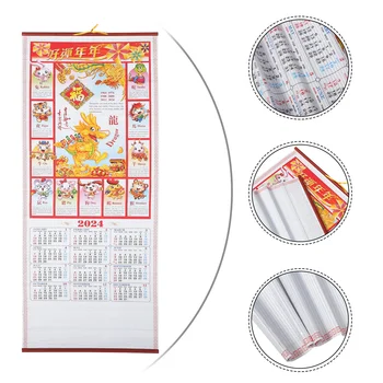 Календар Месечен стенен висящ календар Висящ календар в китайски стил Годината на драконовата висяща календарна декорация