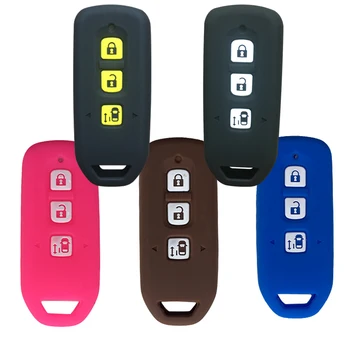 Калъф за ключове за Honda Nbox Plus Custom NONE N вагони 3Buttons Smart Remote Key Case Keychain Силиконов MPV Car Key Cover Skin