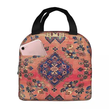 Кашан Централна персийска коприна изолирани чанти за обяд водоустойчиви пикник чанти термичен охладител обяд кутия обяд мъкна за жена работа деца
