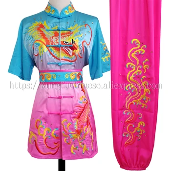 Китайска ушу униформа Кунгфу дрехи Костюм за бойни изкуства таолу дреха Сценичен костюм мъже жени възрастни деца момче момиче Унисекс