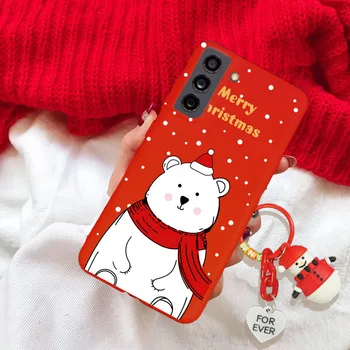 Коледна мечка Дядо Коледа елени случай за Poco M3 M4 Pro 5G 4G M5S снежен човек дърво 3D ключодържател Tpu телефон капак