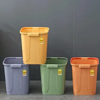 Кошчета за отпадъци 7l 11l Кухня Всекидневна Съхранение на боклук Нов санитарен траен боклук Квадрат Силен материал Кошче за боклук