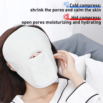 кръгла студена гореща компрес маска мека хидратираща пара маска за лице за многократна употреба абсорбираща хидратираща хидратираща за дома DIY suplies