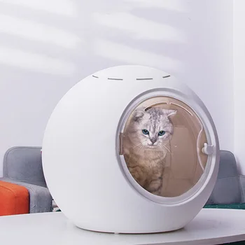 Кутия за сушене на домашни любимци Домакински пълен автоматичен интелигентен вентилатор Белоус сушилня за котки кученца сешоар Blow суха коса баня артефакт