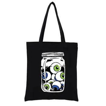 Мариновани очи Чанти Дамска чанта S пазарски чанти Дамска чанта Забавна мода Ежедневни чанти Totebag Купувач Тъкани Tote Eco Cloth