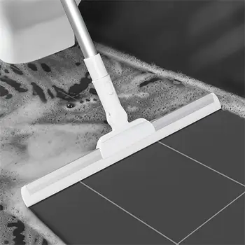 Многофункционална силиконова шпатула Fit Стъклената чистачка метла за почистване на пода на чистачките Скрепер за стъкло Телескопична метла Регулируема