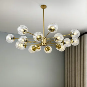Модерни LED полилеи Осветление за декорация на трапезария Спалня Всекидневна Стъклени висулки Осветление Начало Вътрешно осветление Лампи