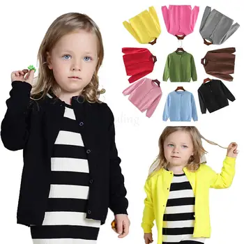Момичета плетен пуловер Детски жилетки за 1 до 9 години Топ дрехи Бебешки суичър Пролетни деца носят дрехи за момичета