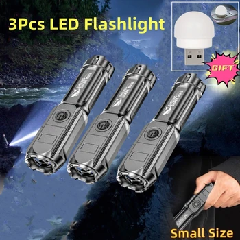 мощен LED фенерче гигантски ярки тактически фенери акумулаторна USB 18650 водоустойчив увеличение риболов лов LED фенерче
