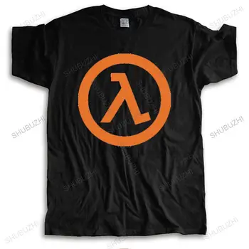 Мъжка луксозна памучна лятна тениска Марка Облекло Half Life 2 - Ламбда видео игра Shubuzhi модна тениска къс ръкав извънгабаритни