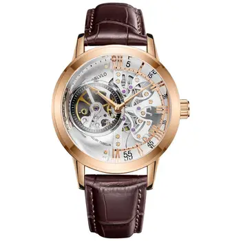 мъжки автоматичен часовник,мъжки часовници OBLVLO мъж луксозен 50m водоустойчив скелет механичен ръчен часовник пънк спорт мода relogio VM 1