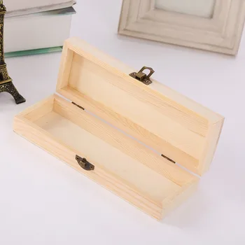 Настолна дървена кутия за бижута Кутия за бижута с голям капацитет DIY дървена моливница за писалка Училищна дървена кутия за съхранение Доставка на дома