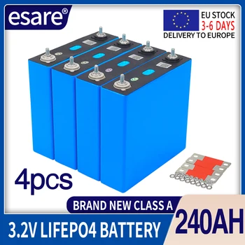 Нов 3.2V 150Ah 200Ah 240Ah lifepo4 литиево-желязо фосфатна батерия DIY 12V 24V 36V 48V слънчеви акумулаторни клетки EU 7 дни доставка