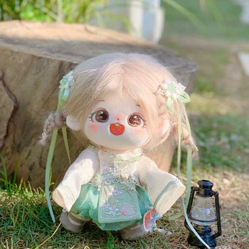Нов лимит за пристигане Ръчно изработени 7pc 20cm кукла дрехи Lotus сянка антични не атрибут фея дресинг аксесоари за коса обувки подарък