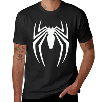 Нова бяла тениска Spider Къса тениска лятна горна мъжка рокля