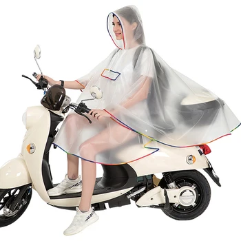 Нова мода качество водоустойчив многократна употреба пластмаса EVA жени дъждобран дъждобран мъже качулка пончо за открито