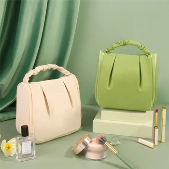 Нова преносима чанта за грим жени с голям капацитет козметична торбичка за пътуване на открито водоустойчив калъф за съхранение многофункционална чанта за измиване