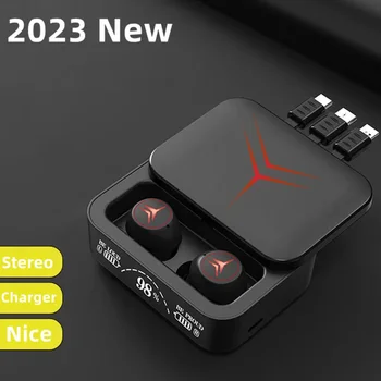 Нови TWS безжични слушалки Стерео Bluetooth слушалки Водоустойчиви спортни шумопотискащи слушалки с микрофон 3500mAh кутия за зареждане