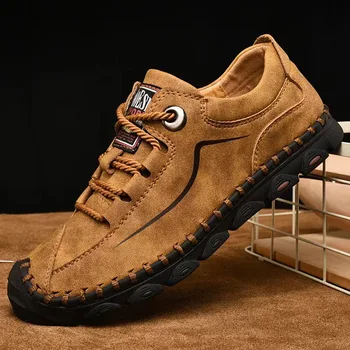 Нови неплъзгащи се износоустойчиви мъжки обувки за туризъм на открито Дишаща устойчива на пръски ловна планинска катерачна мъжка маратонка