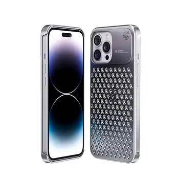 Новият капак от алуминиева сплав за iphone 14 13 Por Max Plus Incense Business Elite Cooling Luxury Anti-fall мобилен телефон случай