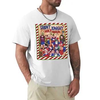 Нюкасъл Найтс - Коледа - Тиха рицарска тениска сладък върховете бързосъхнеща риза тениска мъж Мъжка памучна тениска