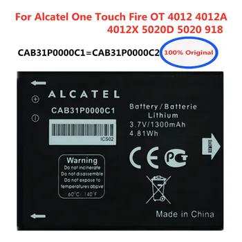 Оригинален CAB31P0000C1 CAB31P0000C2 мобилен телефон за Alcatel One Touch Fire OT 4012 4012A 4012X 5020D 5020 918 батерия Batteria