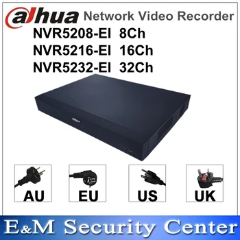 Оригинален Dahua NVR NVR5208-EI NVR5216-EI NVR5232-EI 8/16/32 канали 1U 2HDD WizSense мрежов видеорекордер