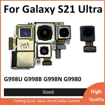 Оригинална основна задна задна голяма камера за Samsung Galaxy S21 Ultra SM-G998B G998U G9980 телефото широка предна камера Flex кабел