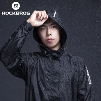 Официален Rockbros Колоездене водоустойчиво яке дишаща отразяваща качулка дъждобран водоустойчив спорт ветровка европейски размер