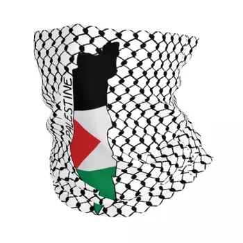 Палестина Карта на знамето Палестина Куфия Хата Бандана Врат Гети Традиционен модел Keffiyeh Магически шал Балаклава Унисекс Възрастен