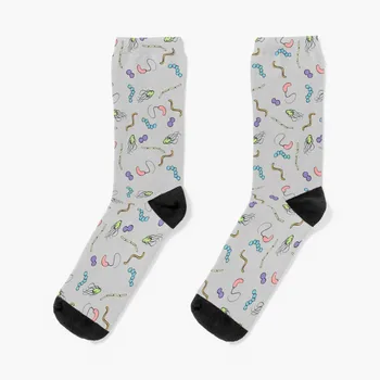 пастелни Rainbow бактерии чорапи тичам чорапи мъж нехлъзгащи футболни чорапи топли чорапи Мъжки чорапи Дамски