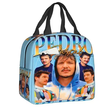 Персонализиран актьор Педро Паскал обяд чанта жени охладител топлоизолирани обяд контейнер за деца училище работа пикник храна голяма пазарска чанта