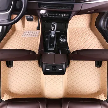 Персонализирана автоматична луксозна кожена подложка за кола за Mercedes W222 2014 2015 2016 2017 Car Mat пълен комплект жени водоустойчиви аксесоари