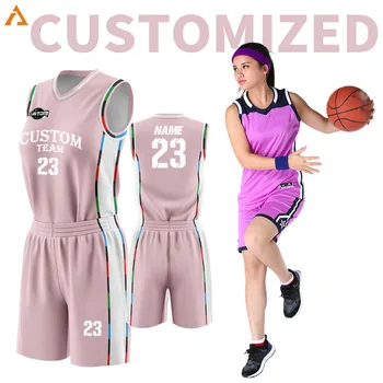 Персонализирана женска празна баскетболна фланелка сублимация баскетболна униформа професионални жени Throwback Джърси баскетболна риза WNL01