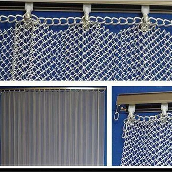  Персонализирана метална завеса за разделител на помещения и камина Screen Coil Drapery Chain Link