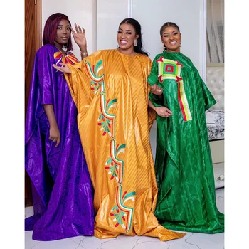 Персонализирани африкански рокли за жени Дашики бродерия дизайн двойка мода елегантна рокля с шал