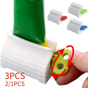 Пластмасови клипове за почистване на лице Многофункционален преносим дозатор за паста за зъби Изстискване Ръчни инструменти за преса Аксесоари за баня