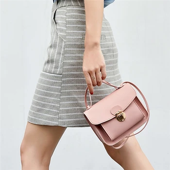 Плътен цвят кожа Crossbody чанти за жени 2023 пътуване чанта мода прост рамо проста чанта дами кръст тяло чанта