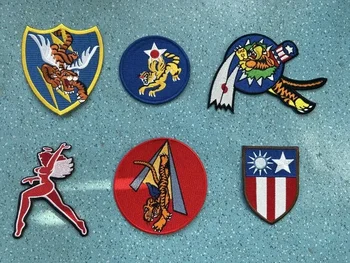 . Пълен комплект ВВС на САЩ Китайско-американска доброволческа група Летящи тигри значка кръпка